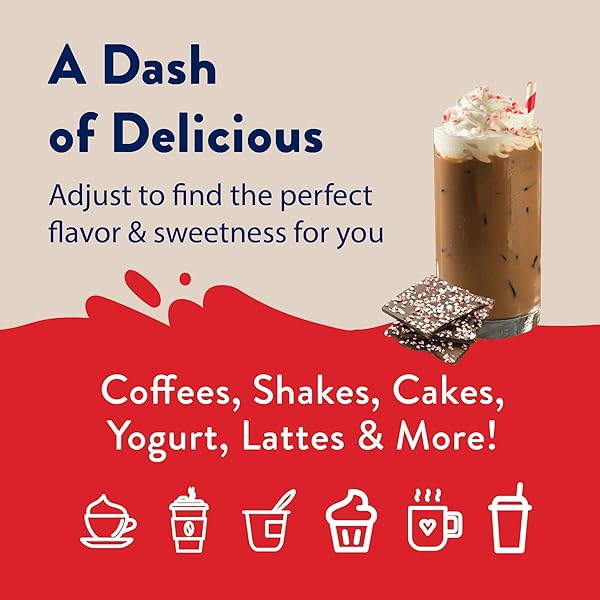 JORDAN’S SKINNY MIXES SUGAR FREE COFFEE SYRUP, HOLIDAY PEPPERMINT MOCHA COFFEE FLAVORING SYRUP, ZERO CALORIE DRINK MIX FOR LATTES, BAKING, PROTEIN SHAKE OR COCKTAIL, DAIRY & GLUTEN FREE, KOSHER, 25.4 FL OZ