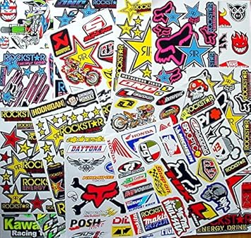 Bikeworld 16 Assorted Mixed Sheets Motocross Stickers Mx Energy