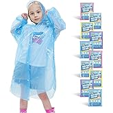 BREENHILL Disposable Rain Ponchos for Kids,Rain Ponchos Family Pack,Clear Kids Ponchos,Individually Wrapped.
