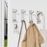 pickpiff Self Adhesive Hooks Stainless Extra Sticky 6 Pack Heavy Duty view 7
