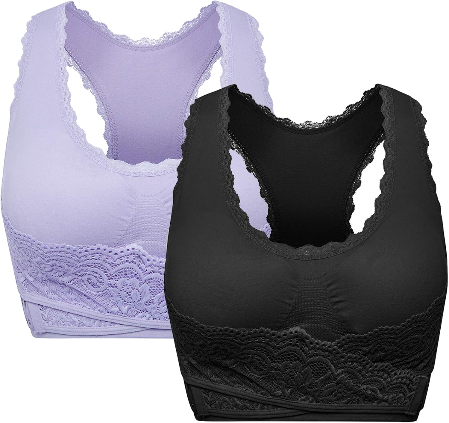 Women's Seamless Lace Racerback Sports Bras Cross Front Side Buckle Yoga Lounge Bra Workout Activewear at  Women’s Clothing store