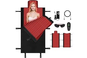 Red Light Mat, Near Infrared Mat with TPU Film, Front & Back Wrap, 660nm & 850nm, 2570 LEDs 3in1 Chip Mat, 74" x 33" and 63" 