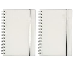 Yansanido Spiral Notebook, 2 Pcs 10.1 Inch x 7.6
