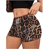 SOLY HUX Womens Cheetah Print Micro Shorts Leopard Y2k Mini Rave Outfits