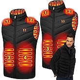 Honoson 2 Pcs Heated Vests for Men Women Adjustable Rechargeable Jackets with 3 Heating Levels for Winter Warm Outdoor