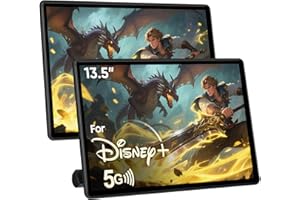 AINAVI 13.5inch Headrest Monitor for Car Supports Android Touchscreen HDMI Phone Mirroring WiFi SD Card Bluetooth Cars Entertaiment Video Player (13.5 2G+32G (2PCS))