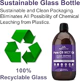 Ketosource Pure C8 MCT Oil 500ml Glass Bottle 99%+ Lab Tested Purity view 2