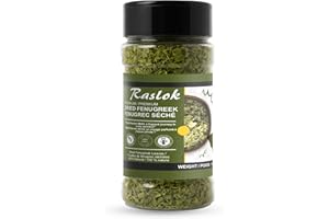 Raslok Dried Fenugreek Spice Leaves Herbs All Natural Kasoori Methi | 1oz - 28gm | Popular Seasoning Indian Spices| All Natur