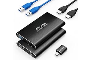 Portta HDMI Video Capture Card, Stream and Record in 1080P60 with Ultra-Low Latency, 4K HDMI in/Loop Out, USB 3.0 to PC Compatible with Camcorder/PS4/PS5/Xbox/Nintendo Switch 2/OBS