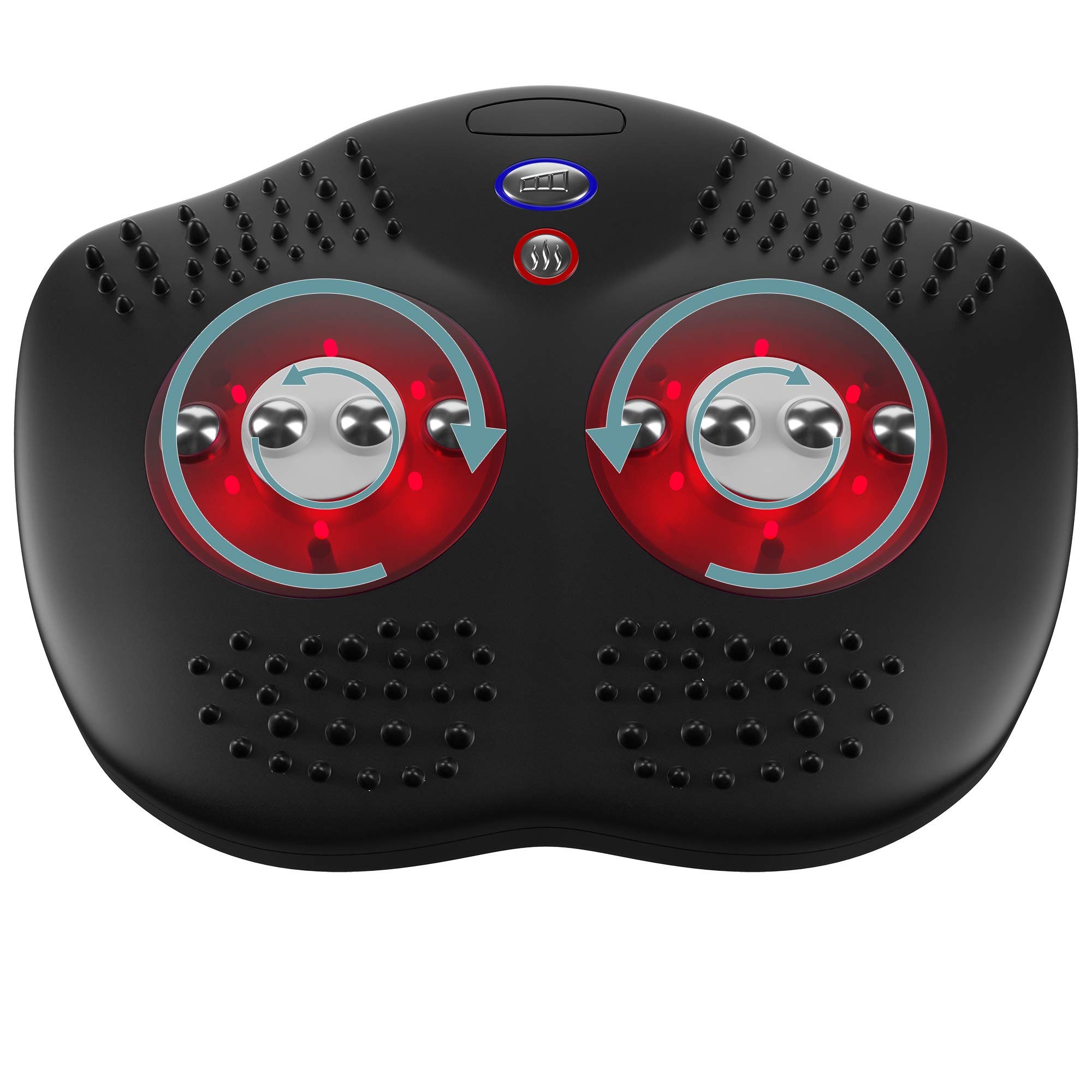 Gideon Shiatsu Foot Massager with Infrared Heat 8 Shiatsu Nodes with Special Reflexology Acupuncture Points for Heals and Toes - Helps Soothe and Relax Tired and Achy Feet