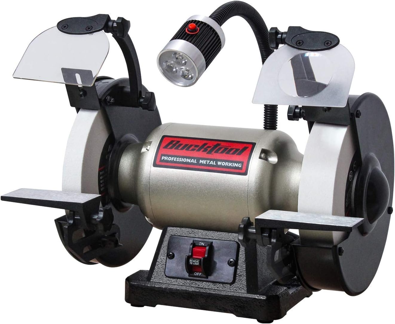 BUCKTOOL BD4801 Bench Belt Sander and Disc Sander & Low Speed Anti-Vibration Bench Grinder TDS-200C4HL - - 