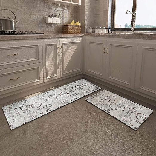YIE Cocina Alfombras Set Lavable a máquina Antideslizante de la Cocina