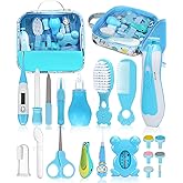 Baby Healthcare and Grooming Kit, Electric Safety Nail Trimmer Baby Nursery Kit, Newborn Care Kits with Hair Brush Comb for N