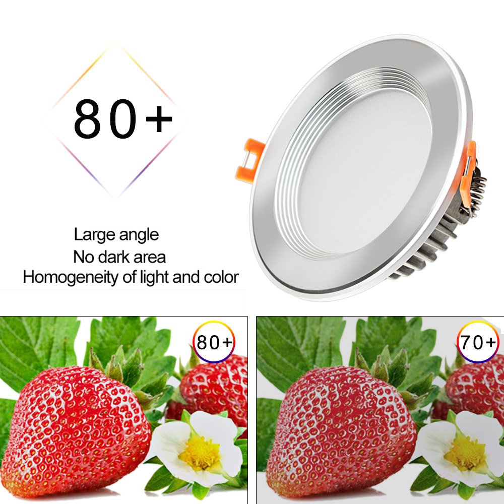 Betorcy 3 Colors Changing LED Downlight, White / Neutral / Warm , 3 Inch Ceiling Light, CRI80+, 4W ( 30W Equivalent ), Retrofit Recessed Panel Trim Fixture, Pack of 4