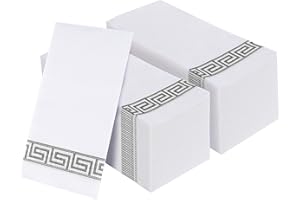 Vplus 200 PACK Guest Towels Disposable Bathroom, Decorative Bathroom Napkins, Soft and Absorbent Disposable Dinner Napkin Cloth Like for Kitchen, Weddings, Thanksgiving, Christmas Party