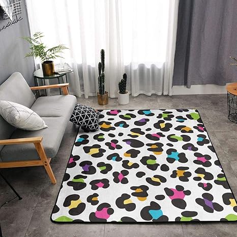 Bedroom Living Room Kitchen Extra Large Kitchen Rugs Home Decor Colorful Cheetah Leopard Print Floor Mat Doormats Fast Dry Toilet Bath Rug Yoga Mat