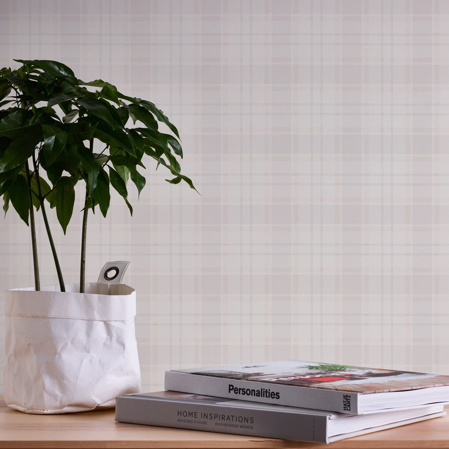 A.S. Création Maison Charme 390723 Wallpaper Checked Cream Beige Grey 10.05 m x 0.53 m Made in Germany
