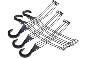 DOITOOL 5pcs Black 45cm Plastic Hanging Basket Hooks for Flowerpot, Plant Pots Hangers for Outdoor Garden,