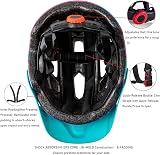 SIFVO Kids Bike Helmet with Visor, Adjustable 50-57cm, CE+CPSC view 3