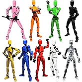 Dumwick Assembly Completed Titan 13 Action Figure Set,Titan 13 Robot Action Figures 3D Printed Multi Jointed Movable,Nova 13 Action Figure,Decorations for Action Figures (9pcs,Assembly Completed)
