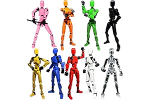 DANONI T13 Action Figure, Dummy Action Figure, 3D Printed Multi-Jointed Robot Action Figure, Action Figures for Boys, Action Figure Desk Decoration (9pcs)
