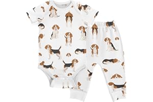 vvfelixl Baby Bodysuits Pants Sets Gnome Mushroom Short Sleeve Baby Clothes for Boys Girls 3M