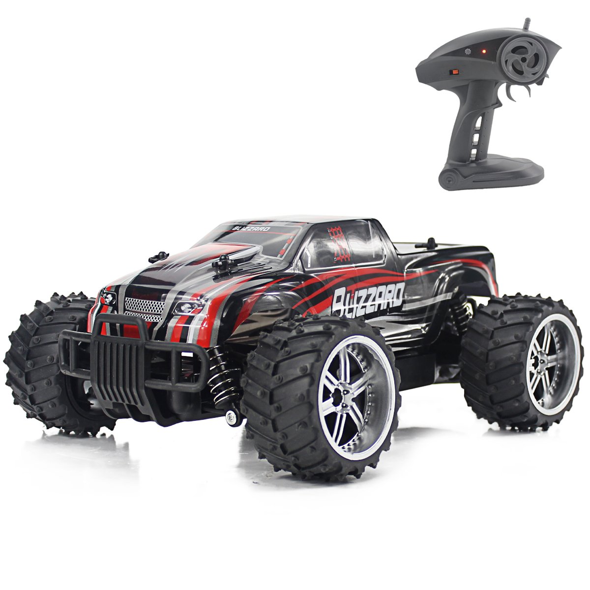 Fistone RC Car 2.4G High Speed Racing Car 20km/h 1:16 Scale 2WD Electric Radio Control Monster Truck Rock Off-Road Vehicle Buggy Hobby Electronic Game Toys Model