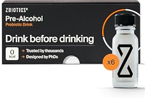 ZBiotics — Feel Better After Drinking, Wake Up Refreshed, Science-Backed, Patented Probiotic for Easier Mornings, Travel-Friendly, 6-Pack of 0.5 Fl Oz Bottles