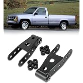 2-3" Rear Drop Lowering Shackles kit for Chevy Silverado Sierra 1500 C1500 | Leaf Spring Drop Shackle Kit for GMC Dodge Ram Ford Ranger, Lowering Shackle Suspension Kit, Replace #6400 410520