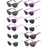 OWL 12 Pack Cat Eye Sunglasses for Women &ndash; UV400 Retro Vintage Cateye Shades Bulk Set, Assorted Colors &amp; Patterns