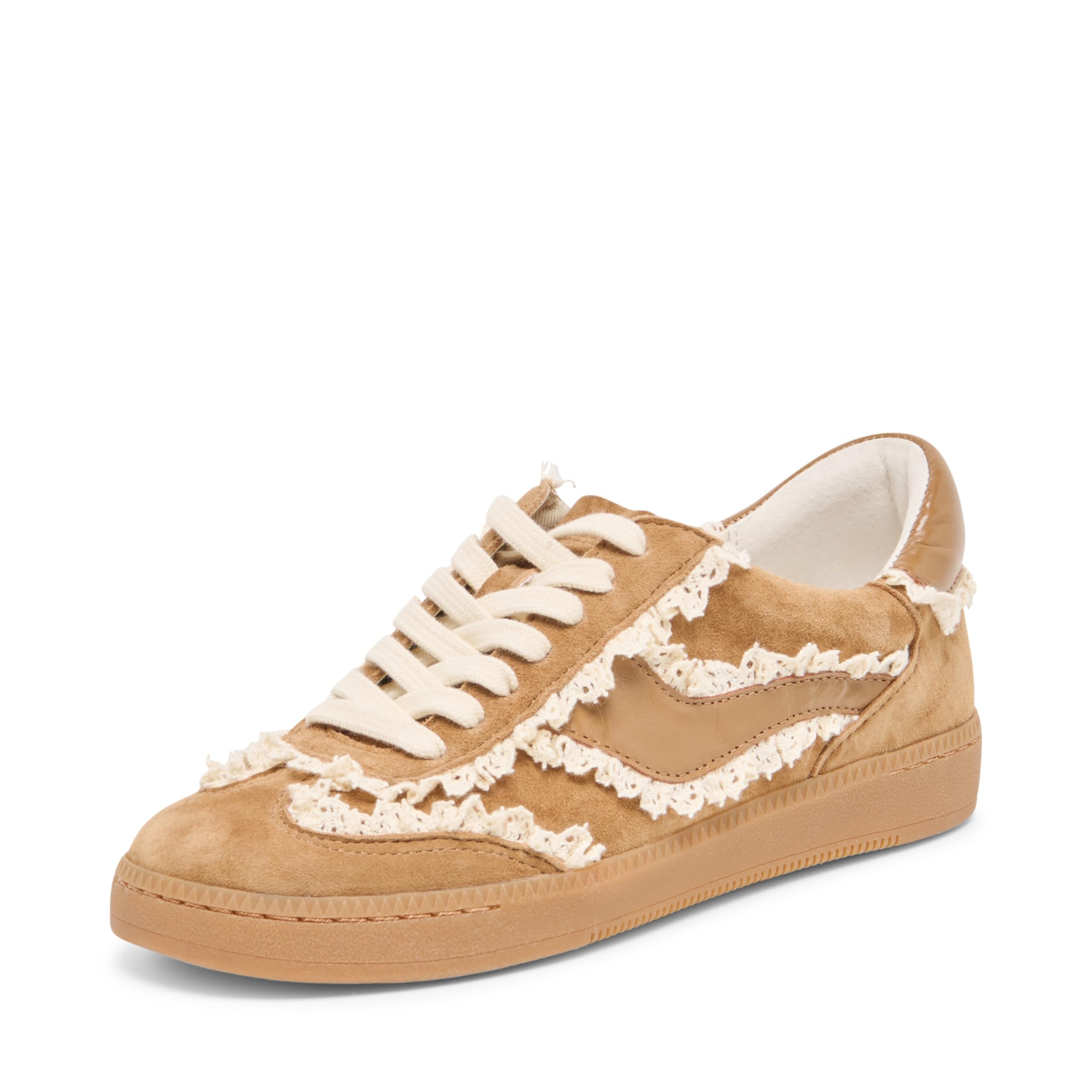 Dolce Vita Women’s Notice Lace Sneaker, LT Brown, 6.5