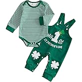 MOLZULAMS My First St Patricks Day Baby Boy Outfit Set Romper Overalls 2Pcs Spring Holiday Wear 0-18M
