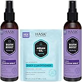 HASK Biotin Thicken 5-in-1 Leave-In Conditioner Duo (6oz-Qty 2) & Argan Oil Deep Conditioner Packette, Color Safe, Sulfate-Free, Paraben-Free, Gluten-Free, for All Hair Types