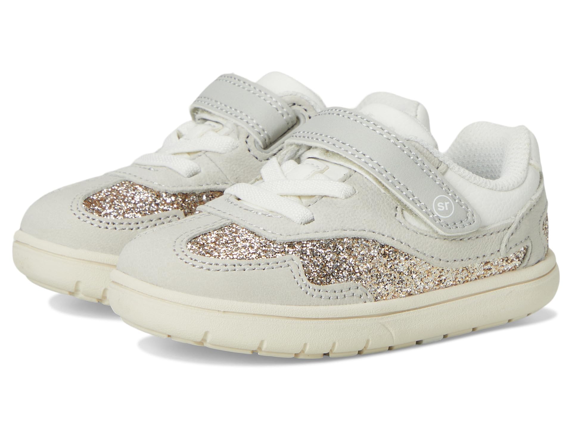 Stride Rite SRT ARLO Sneaker, Platinum, 11.5 Wide US Unisex Little_Kid
