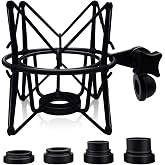 Boseen Microphone Shock Mount Mic Holder - Anti Vibration Spider Shockmount Compatible with Many Condenser Mics Like AT2020 MXL 770 MXL 990 Samson G Track Pro Rode Procaster NT1-A Neumann U87 etc.