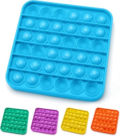 Amazon Com Ananbros Push Pop Bubble Fidget Sensory Toy Pop Pop Fidget Toy Gifts For Boys And Girls Stress Relief And Anti Anxiety Tools For Kids And Adult Blue Square Toys Games