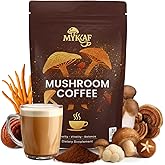 Mushroom Coffee with 6 Adaptogenic Mushrooms, Instant Coffee for Better Energy, Enhanced Focus, Boosted Immunity with Reishi, Cordyceps, Lion's Mane, King Trumpet, Shiitake& Turkey Tail | 30 Servings