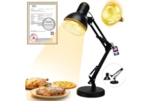 Portable Food Heat Lamp -【Foldable Design】【Quickly & Stable Heating】 Food Warmer Light, Commercial Heat Lamp for Food, Cateri