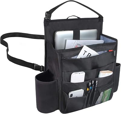 Luxja Car Seat Storage Organiser Front Back Car Seat Organizer Black