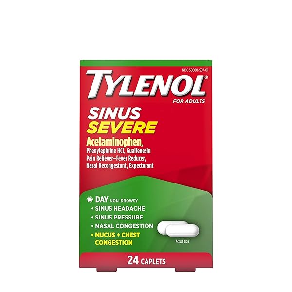 TYLENOL SINUS SEVERE DAYTIME CAPLETS WITH ACETAMINOPHEN 325MG,...