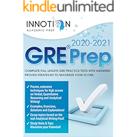 GRE Prep 2020-2021: Complete full length GRE Practice Tests with Answers! Proven Strategies to Maximize Your Score… book cover