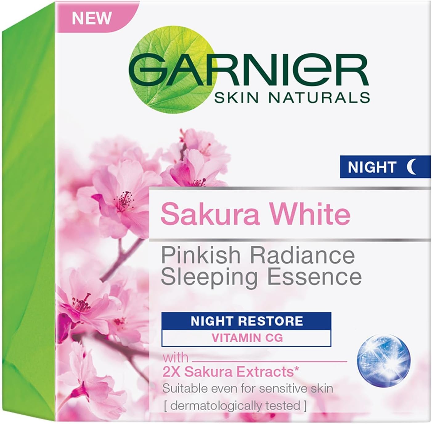 Amazon Com Garnier Sakura White Pinkish Radiance Sleeping Essence Night Restore Cream 50ml Health Personal Care