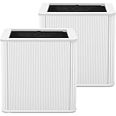 Fylmir 211+ Replacement Filter,Compatible with Blue Pure 211+ Auto Air Cleaner Purifier,2-Stage Filtration System of H13 True Filter and Activated Carbon Filter,White, 2 Pack