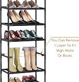 esonstyle 10 Tier Shoe Rack Tall Narrow Space Saving Organizer 46x28x175 cm view 3