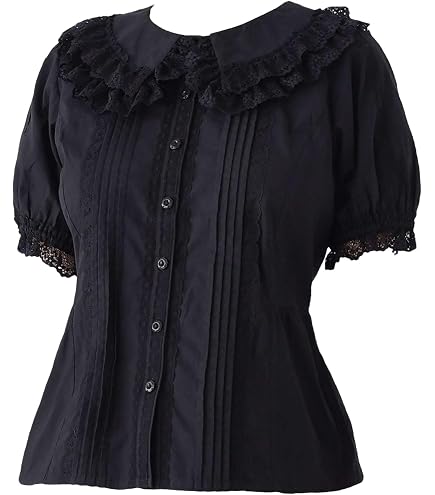 Amazon.com: Lolita Long Sleeve Blouses Women Peter Pan Collar
