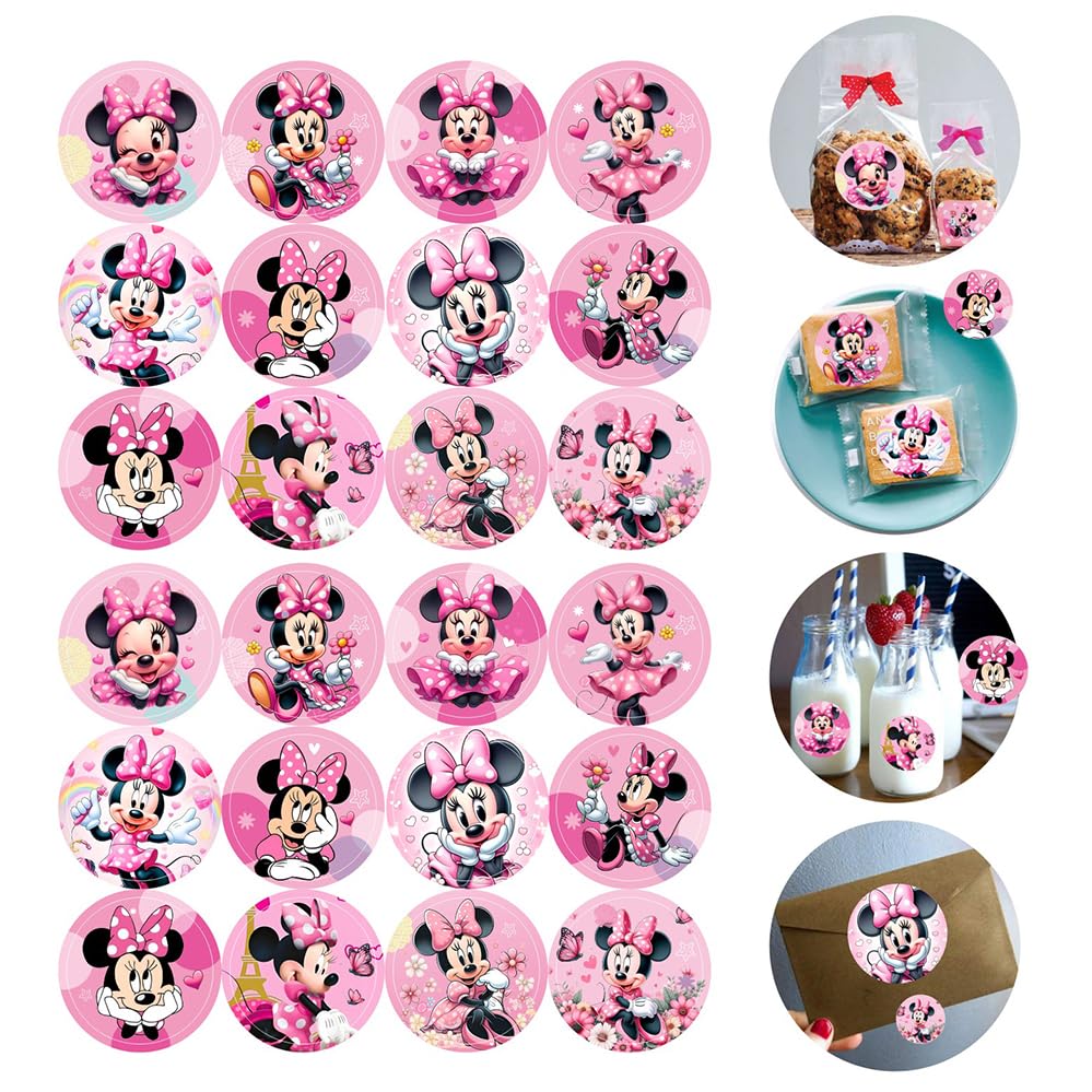 View 1 of 120pcs Minnie Stickers for Kids Birthday Party Supplies for Minnie Birthday Decorations -10 Sheets