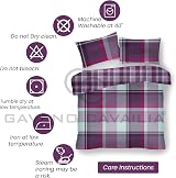 GC GAVENO CAVAILIA Checkered Duvet Cover Set 3 Pieces Purple Double view 4