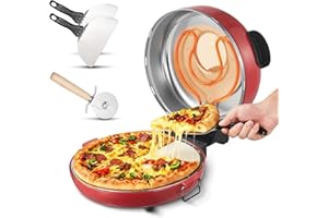 VEVOR Pizza Oven, 14 in Electric Pizza Maker, 1600W Electric Pizzas Cooker with Cordierite Stone, 5-Mode Temperature Control,