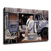 BMWZX Chris Farley Van Down By The River Meme Poster Canvas Print Wall Art Modern Classroom Kitchen Bedroom Room Aesthetics Decoration Unframed and Framed (12x18inch unframed)