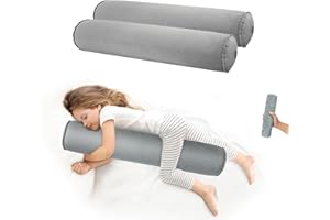 EULANT 2 Pack Inflatable Long Bolster Body Pillow for Adults Kids,Round Cervical Roll Cylinder Bolster Body Pillow for Huggin